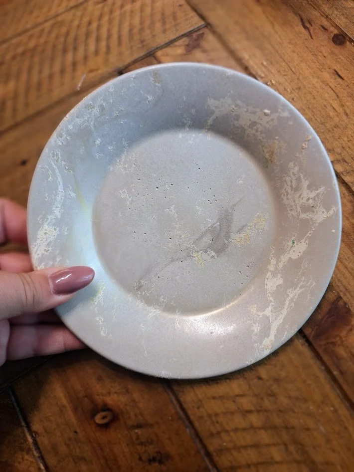 Round Dish | Neutral Marble
