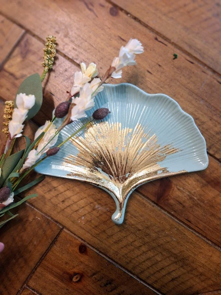 Gingko Tray | Sky + Gold