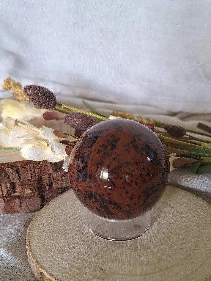 Mahogany Obsidian Small Sphere | 47mm