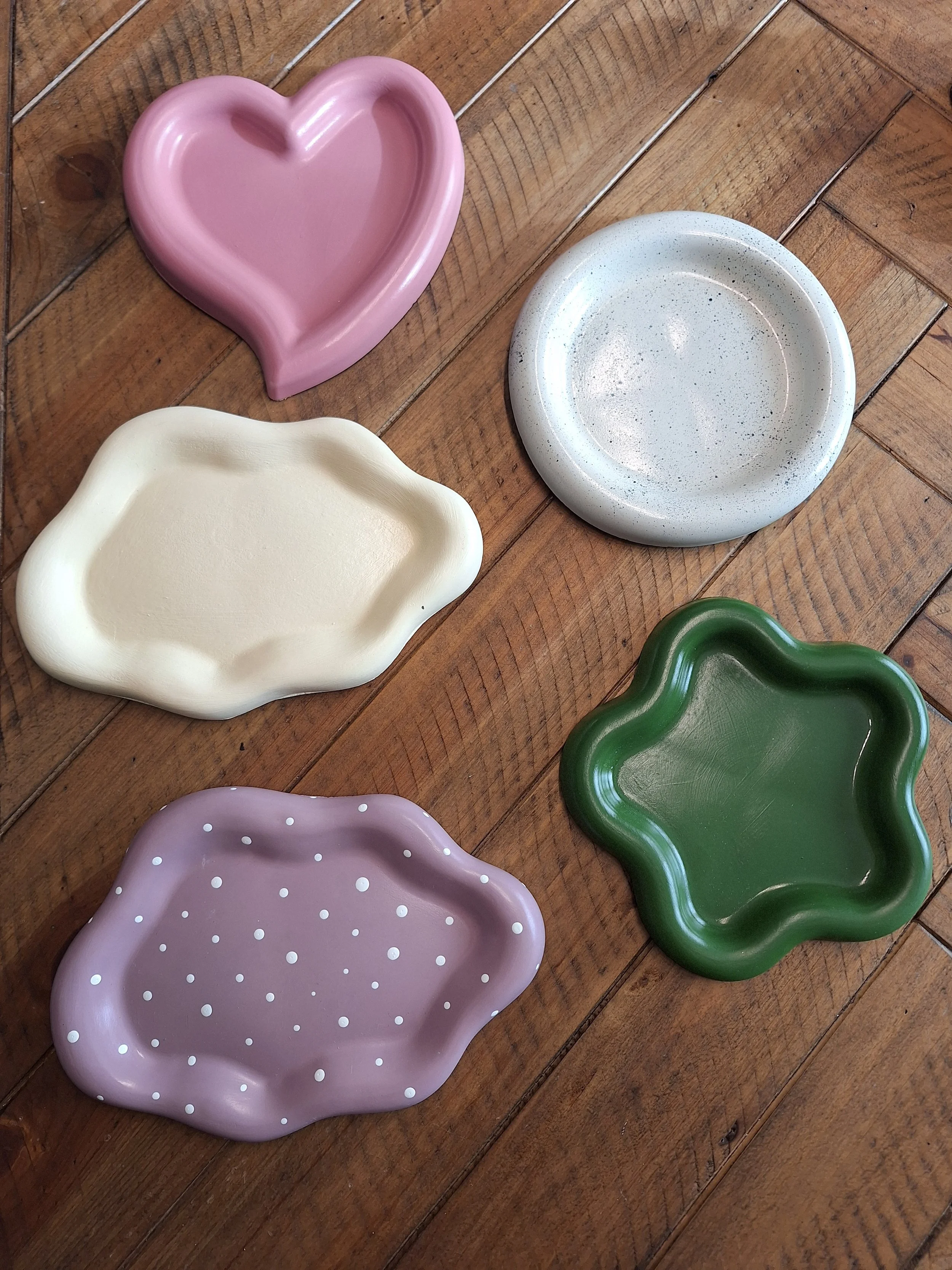 Shaped Cement Trinket Trays
