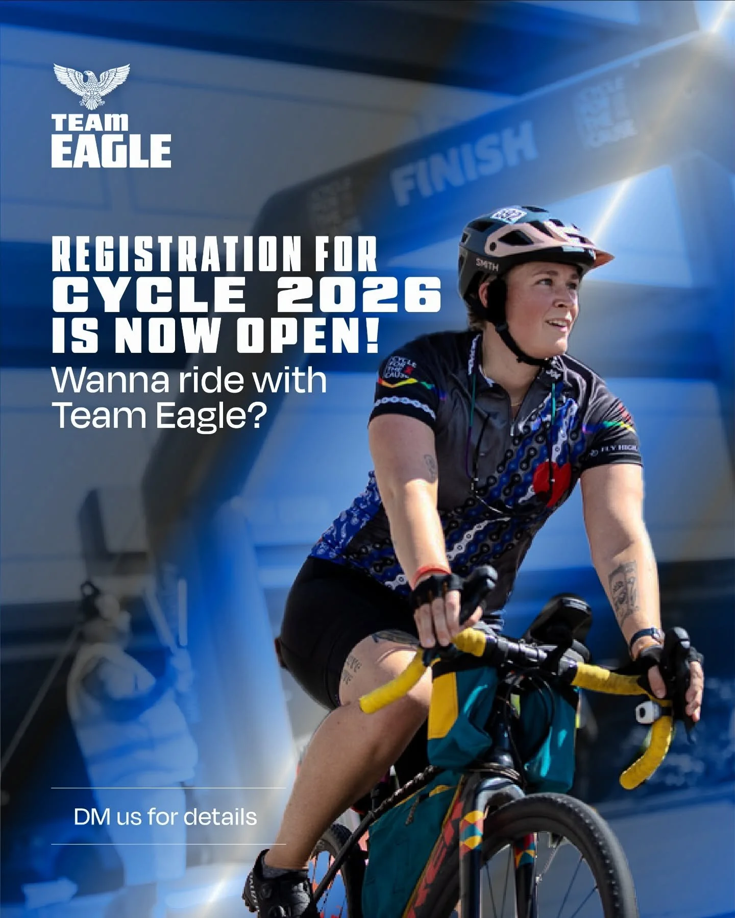 🦅 They spots every bird on the road but flies with the fiercest flock. Registration for Cycle for the Cause &rsquo;26 is live, join us.

🌈 @TeamEagleNYC @CycleForTheCause
