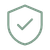 A shield with a checkmark inside, symbolizing security or protection.