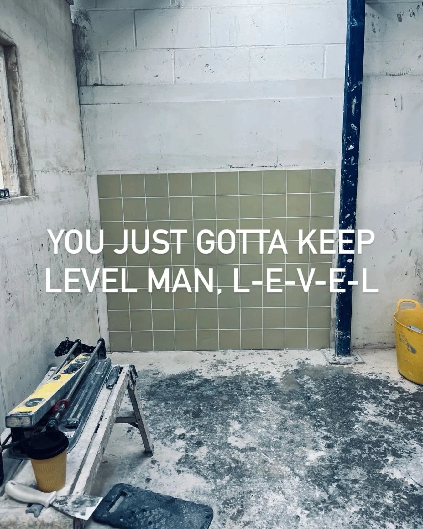 First formal City &amp; Guilds assessment done. Also reading Matthew McConaughey&rsquo;s Greenlights. L.I.V.I.N #tiling #corktiler