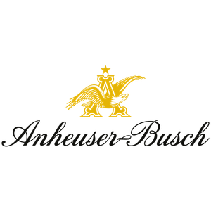 A black background with a gold eagle logo and the text 'Anheuser-Busch' underneath in cursive font.
