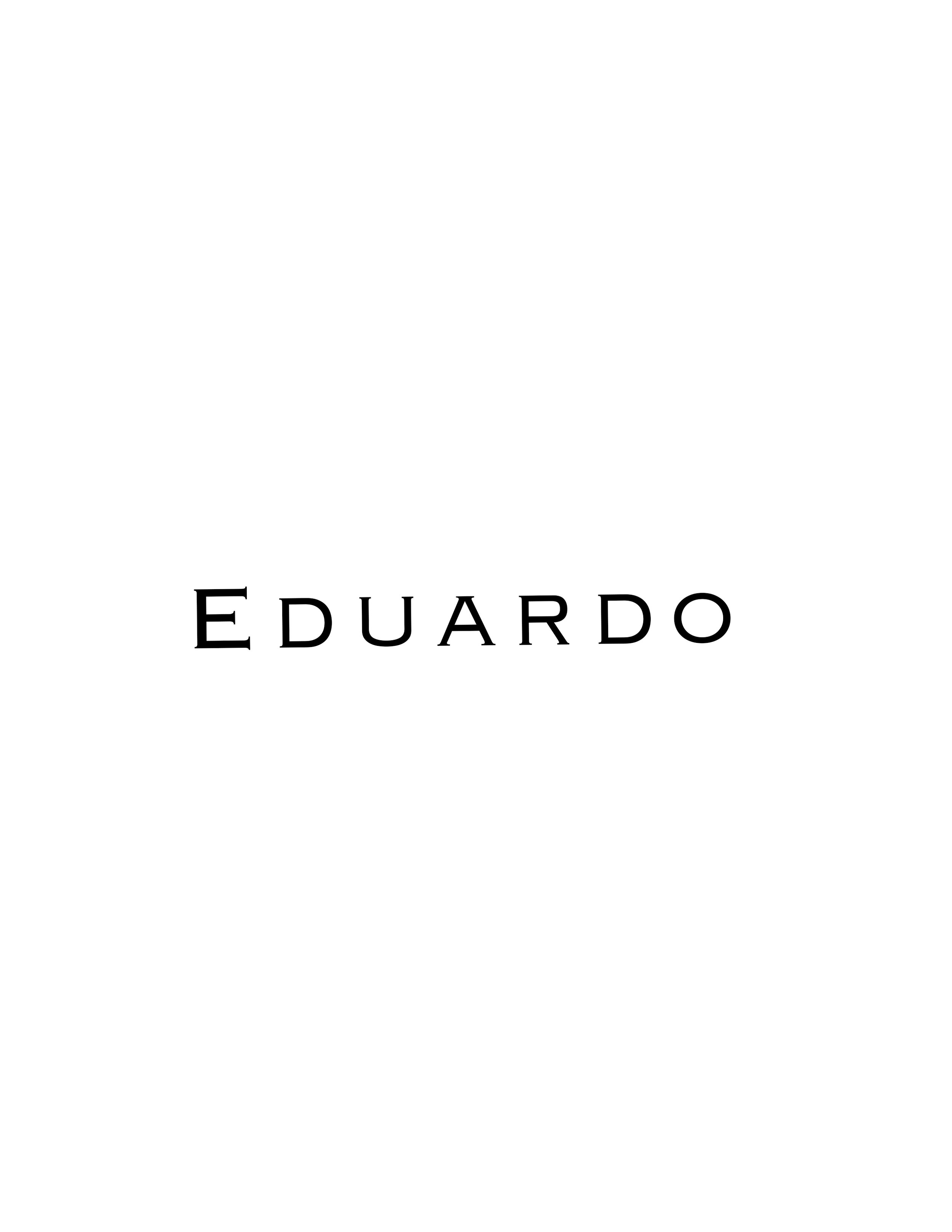 Black text displaying the name "EDUARDO" on a white background.