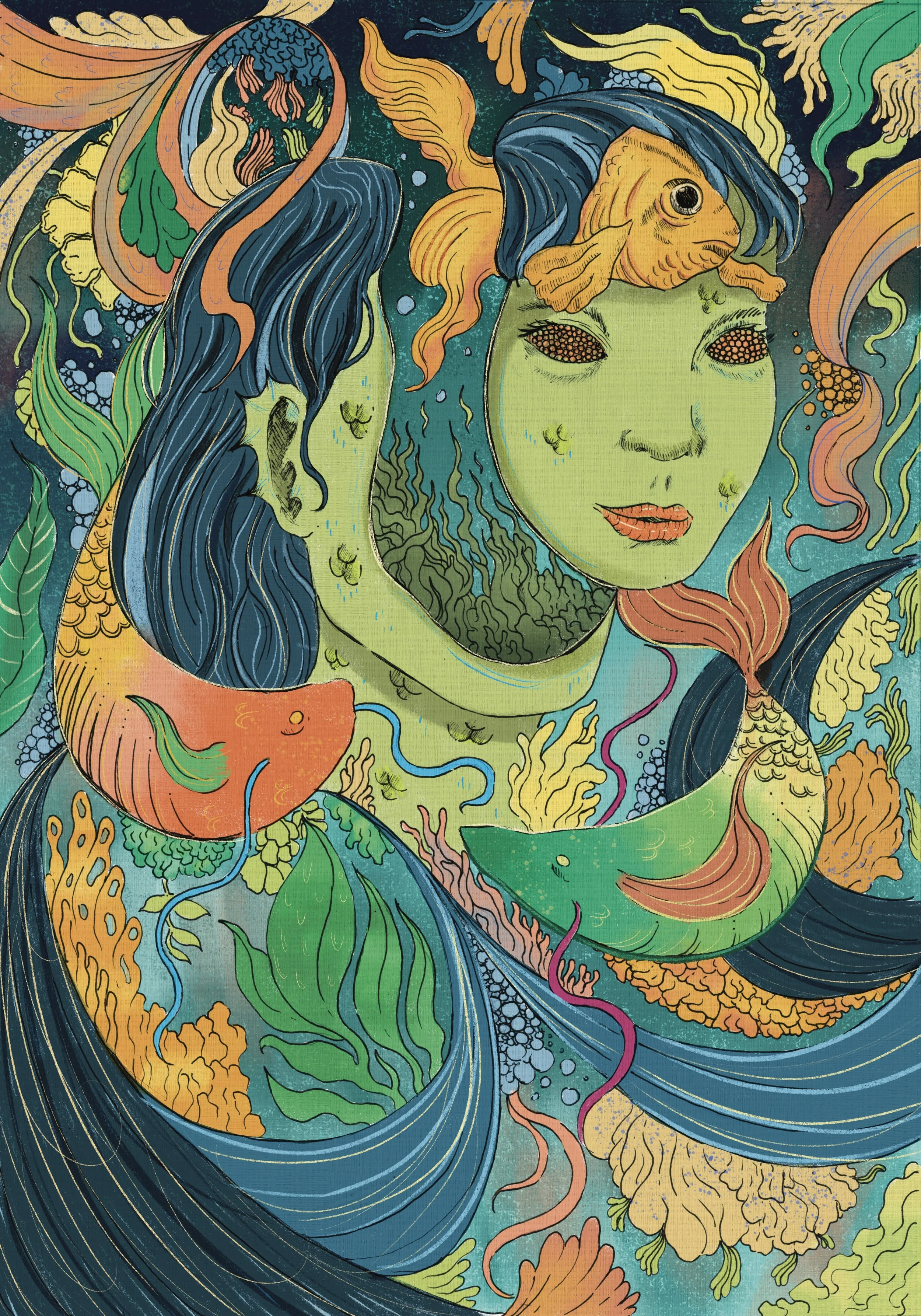 Fish Head (2026)
Ink and Digital