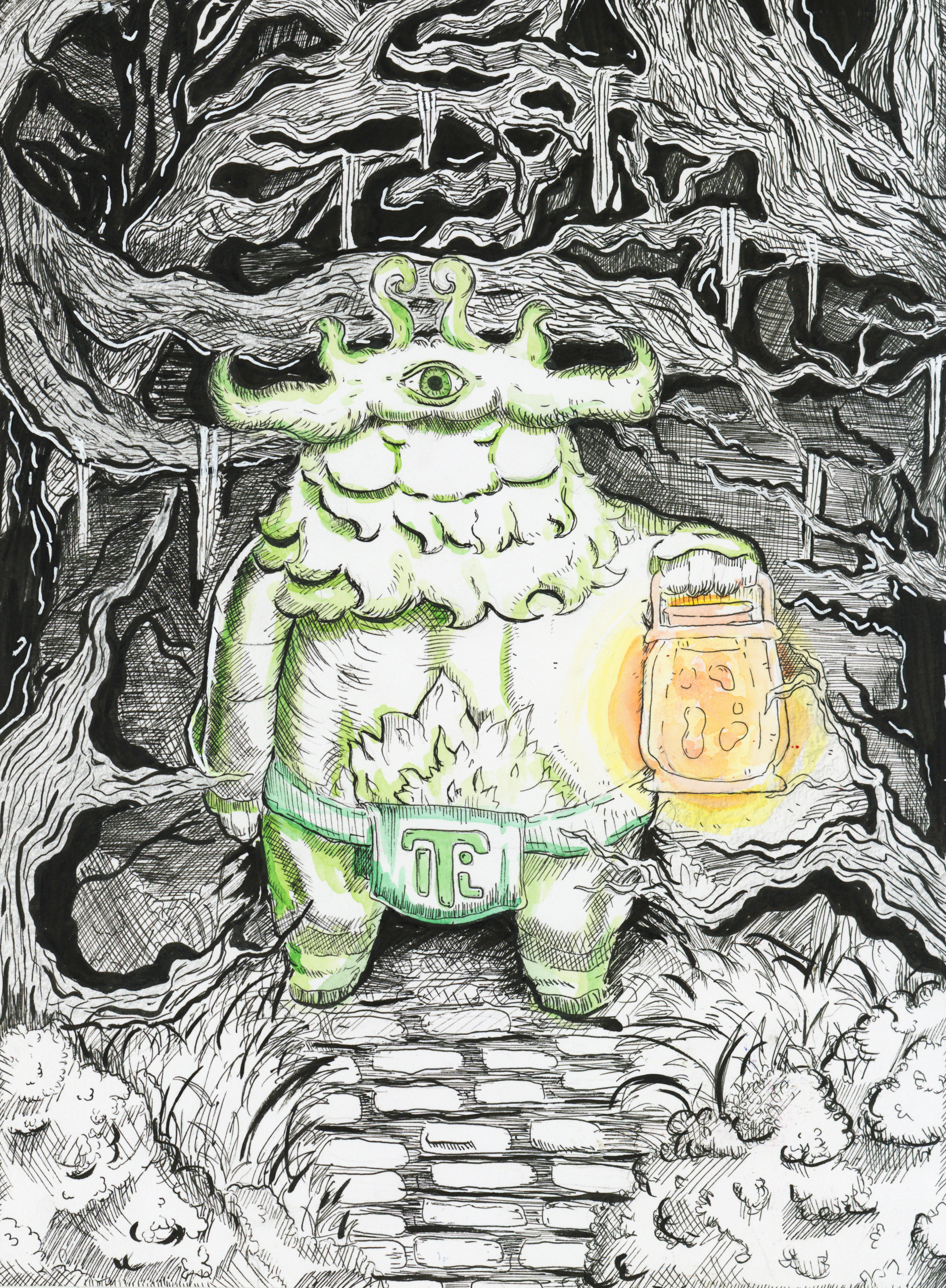 Troll (2022)
Ink and watercolor