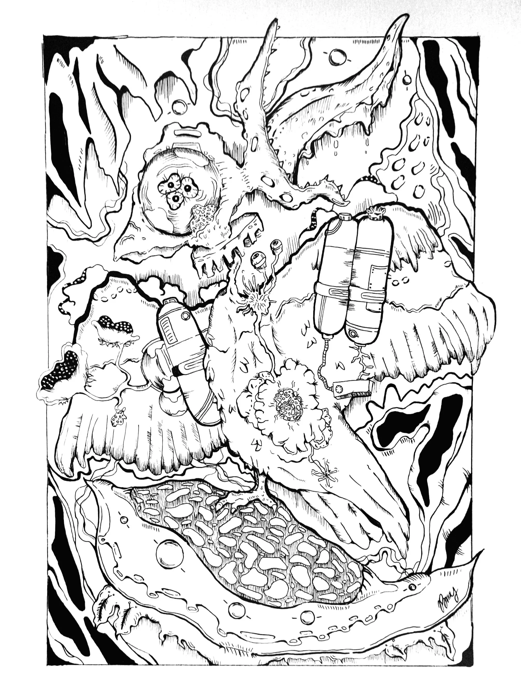 Bird Guts (2023)
Pen and Ink