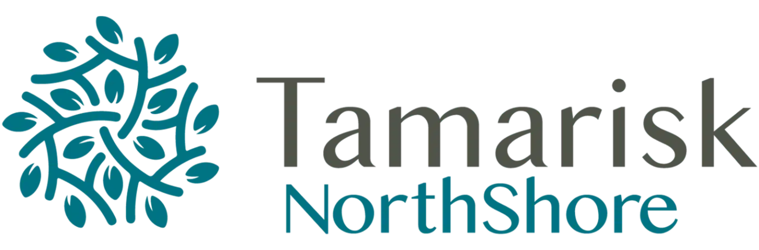 Logo of Tamarisk NorthShore with a mountain graphic.