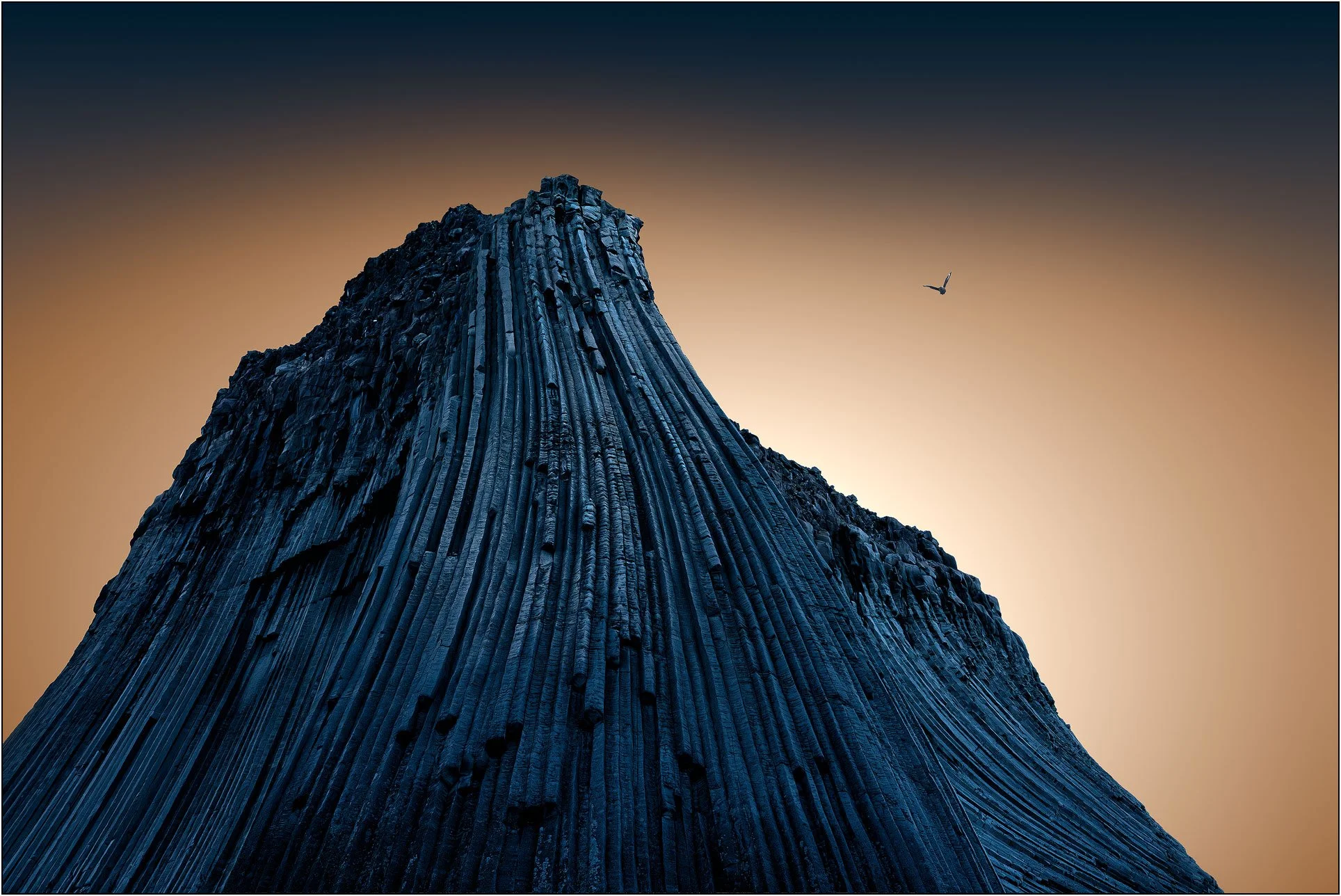 Basalt rock formation of Edingurgh Hill, Livingston Island, Antarctica.