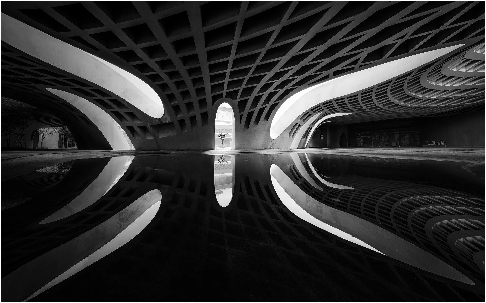 Dome of light and shadow of Jingang culture center in Zhangjiagang, China.