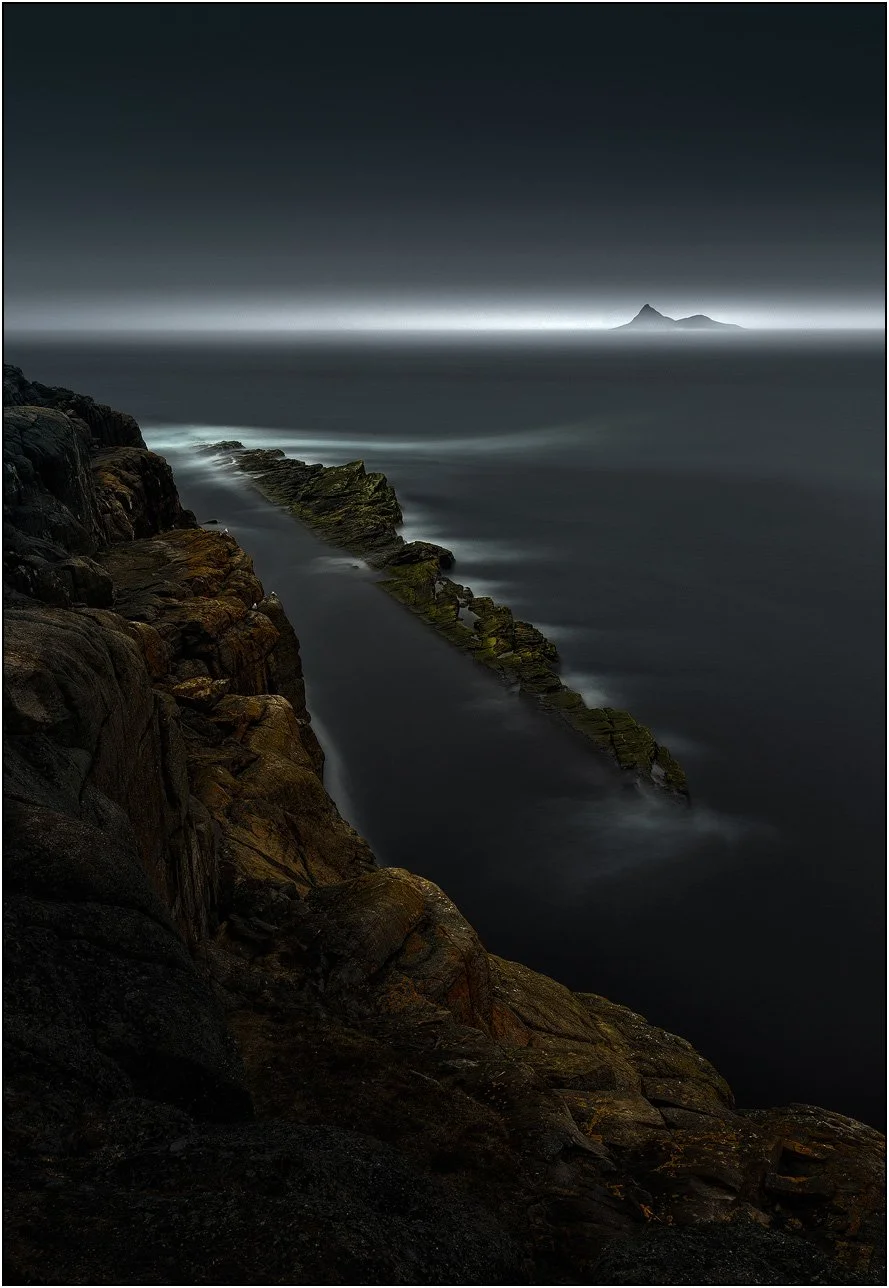 Long exposure coastal scene of Newfoundland.