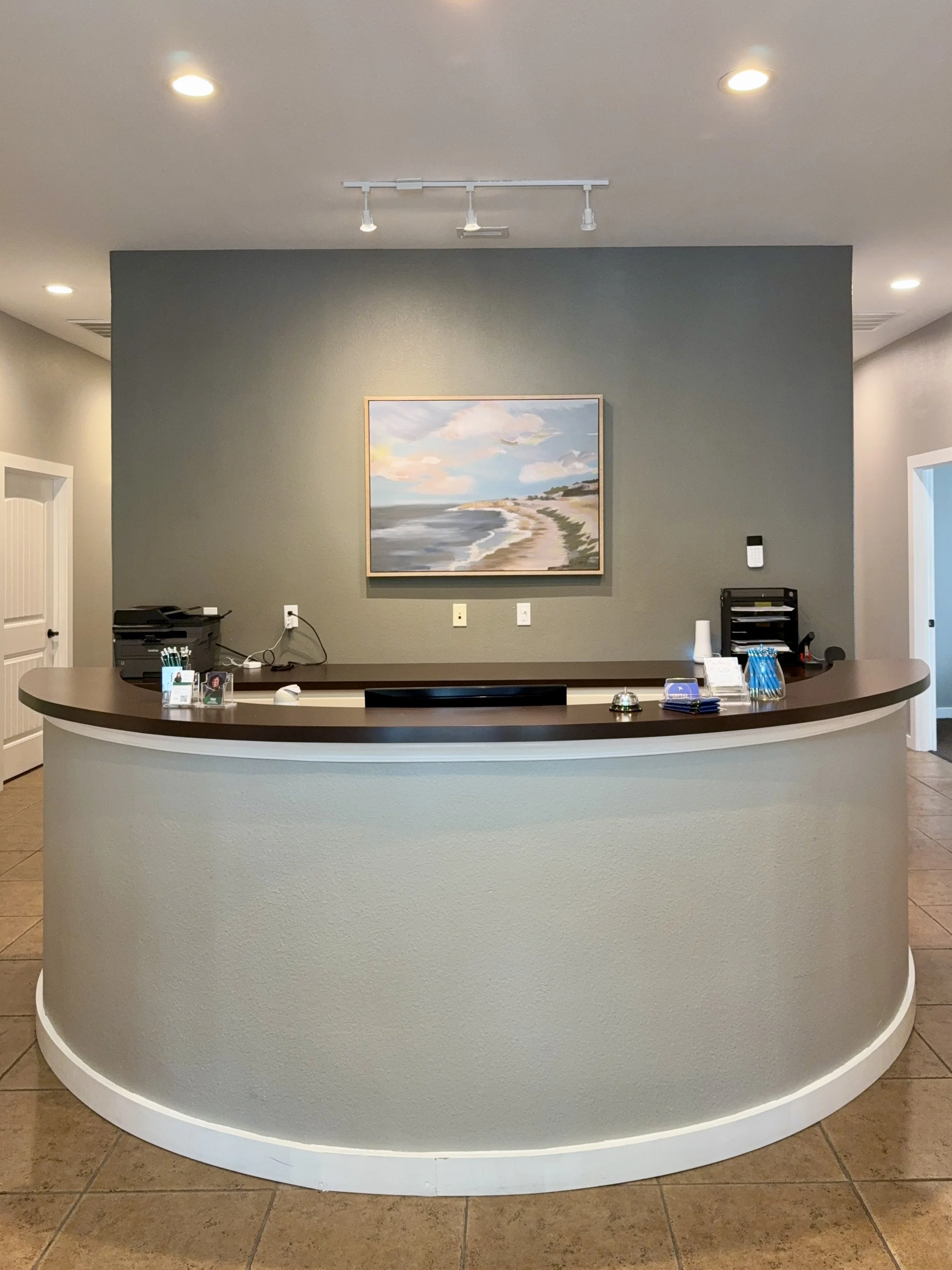 receptionist desk