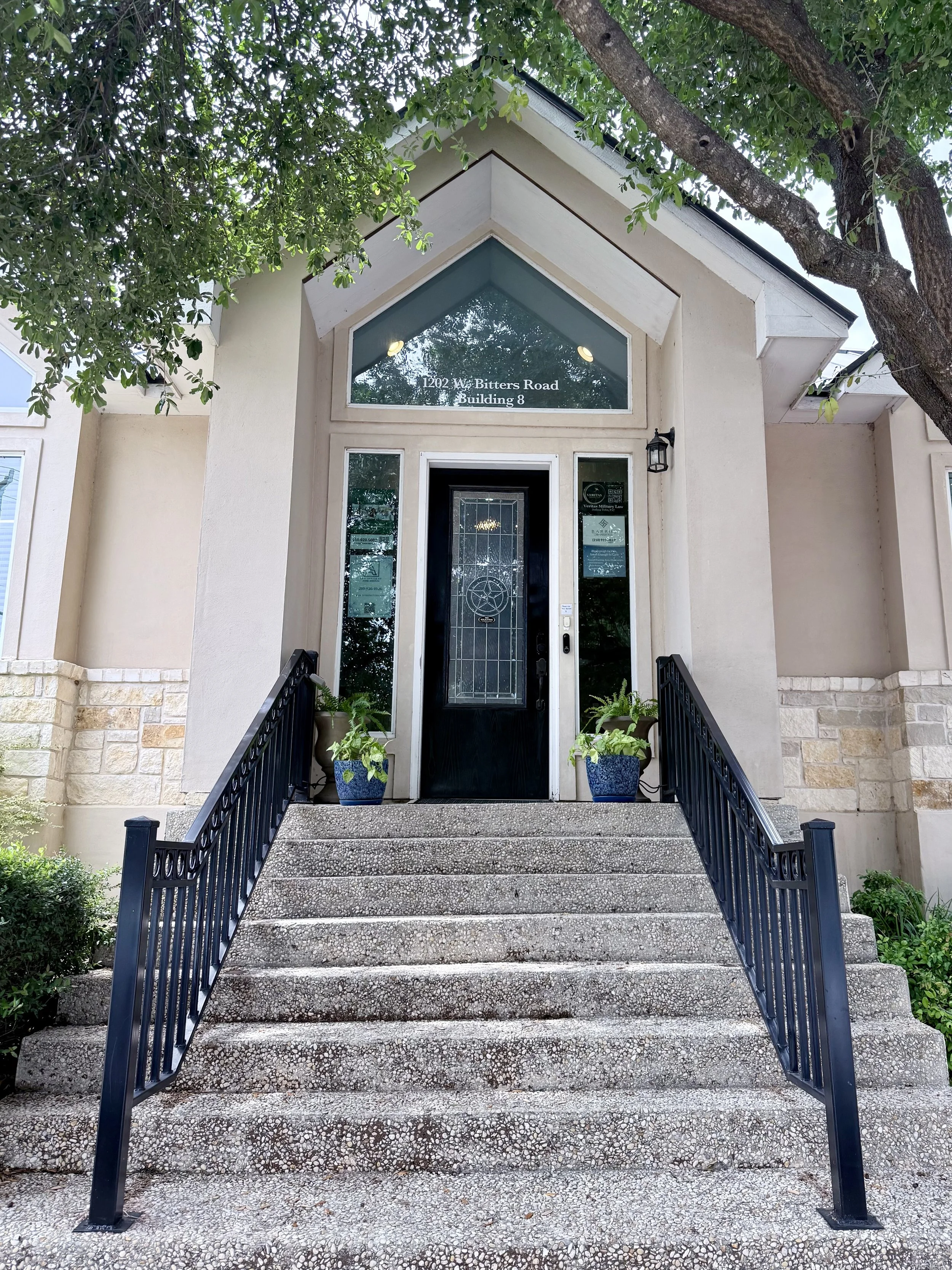 front of building