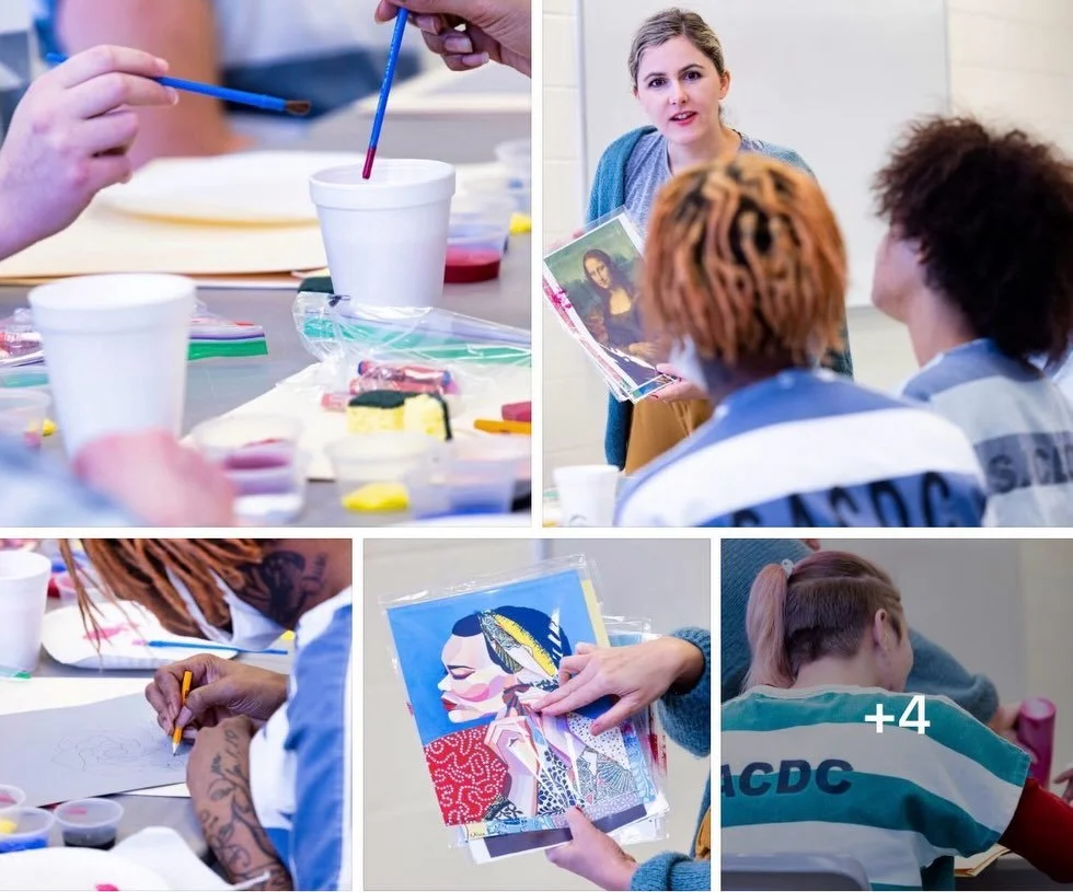 Three years ago, around this time, I started teaching art classes at the Charleston County Women Jail. I had only been a self-taught artist for three years myself, had never taught before, and the women there had never had an art teacher come in. I w