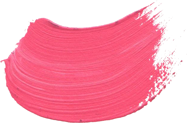 Close-up of a pink lipstick stain on a white surface.