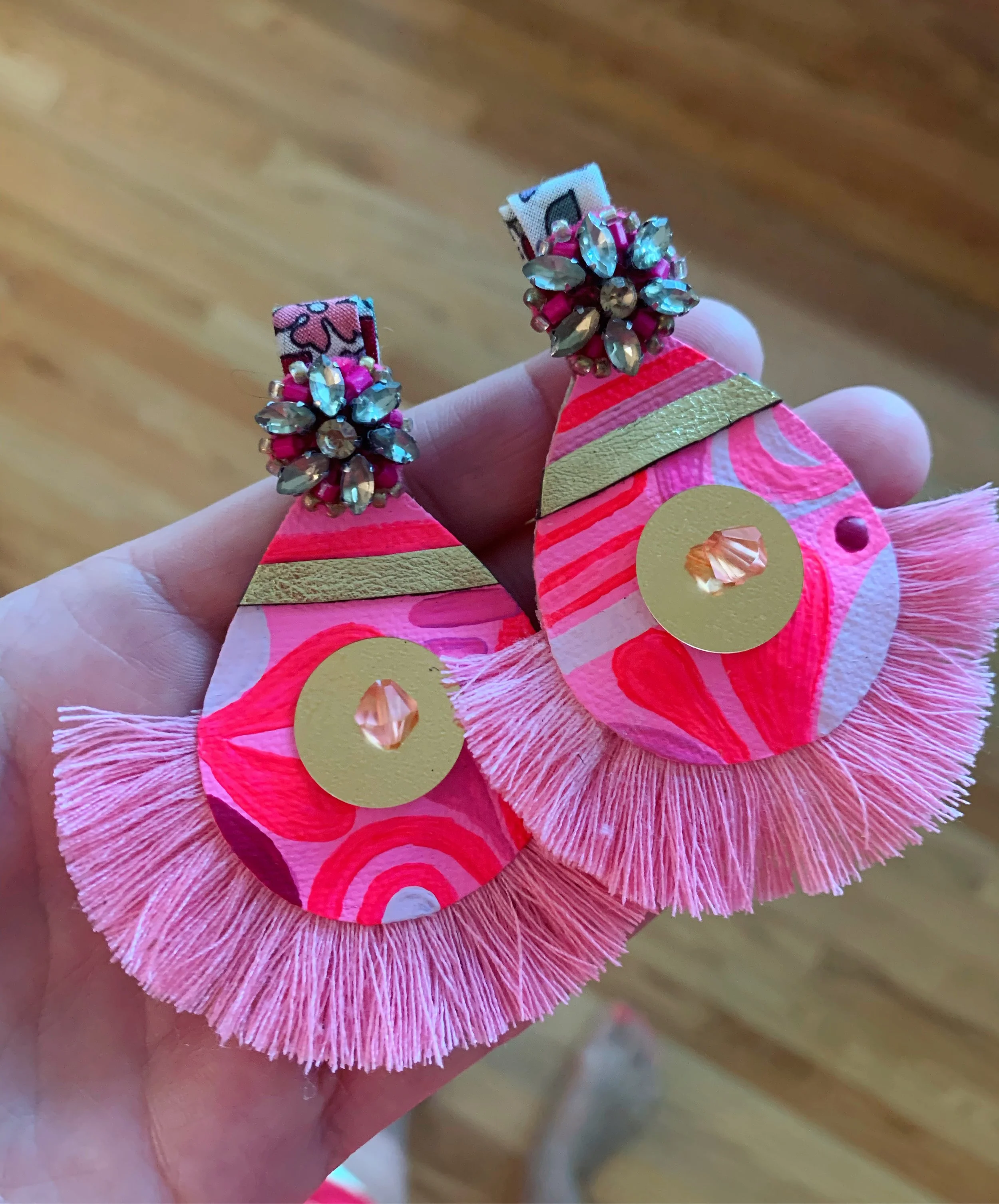 Bright Pink Earrings