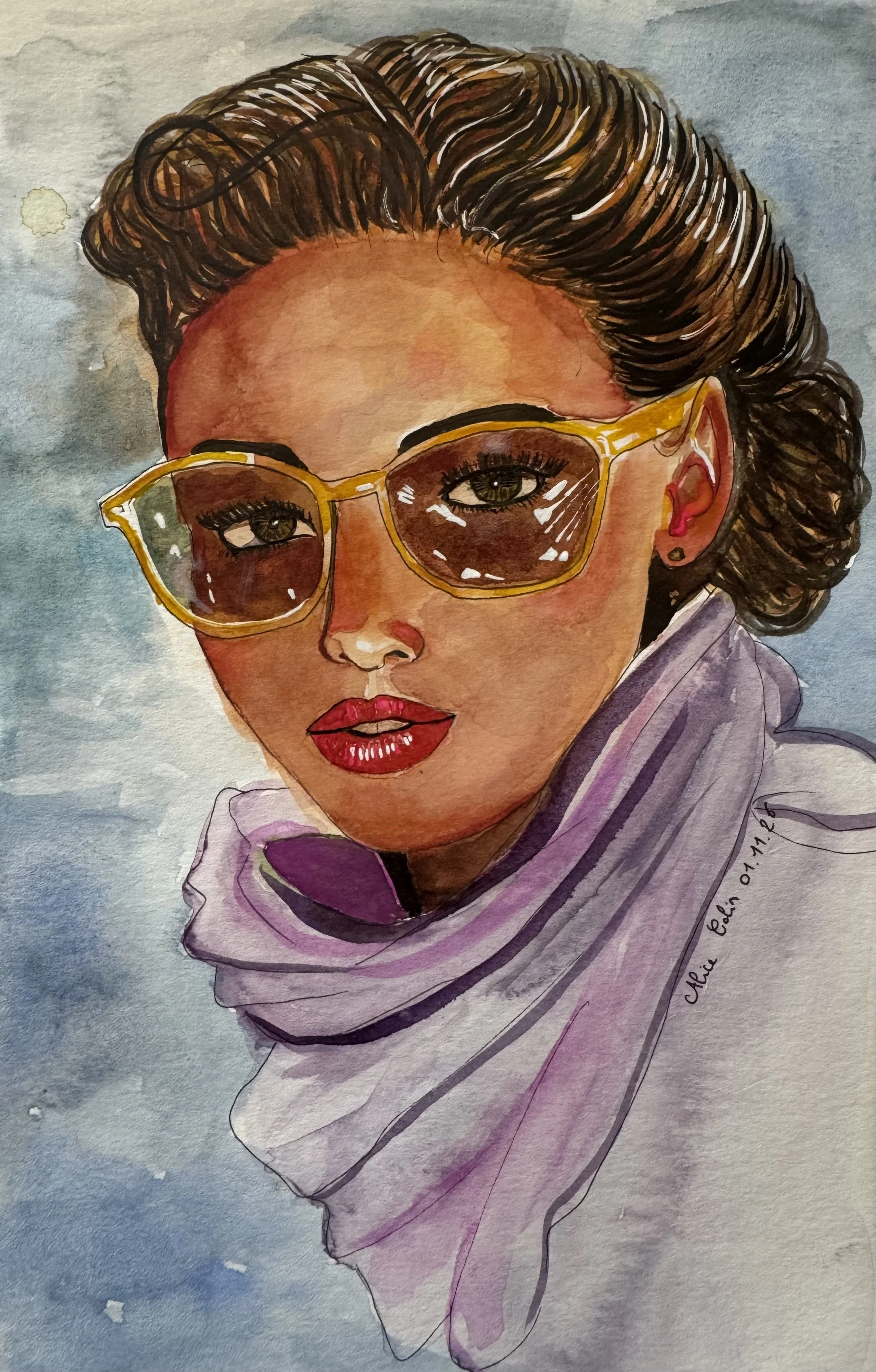 Lady with sunglasses