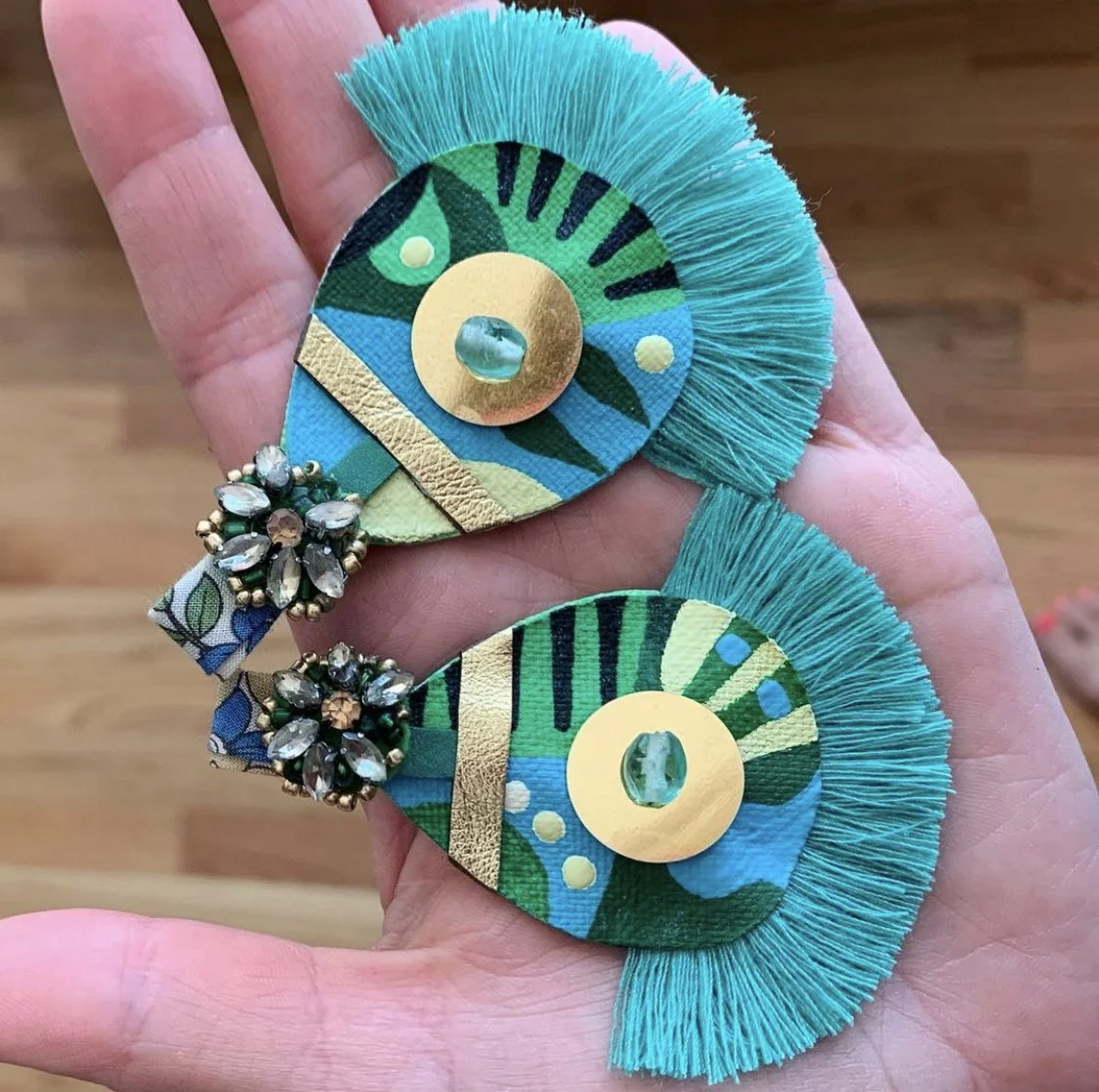 Teal Earrings