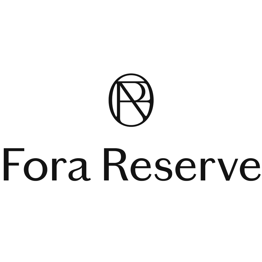 Logo with a circular emblem containing a stylized letter R above the words "Fora Reserve."