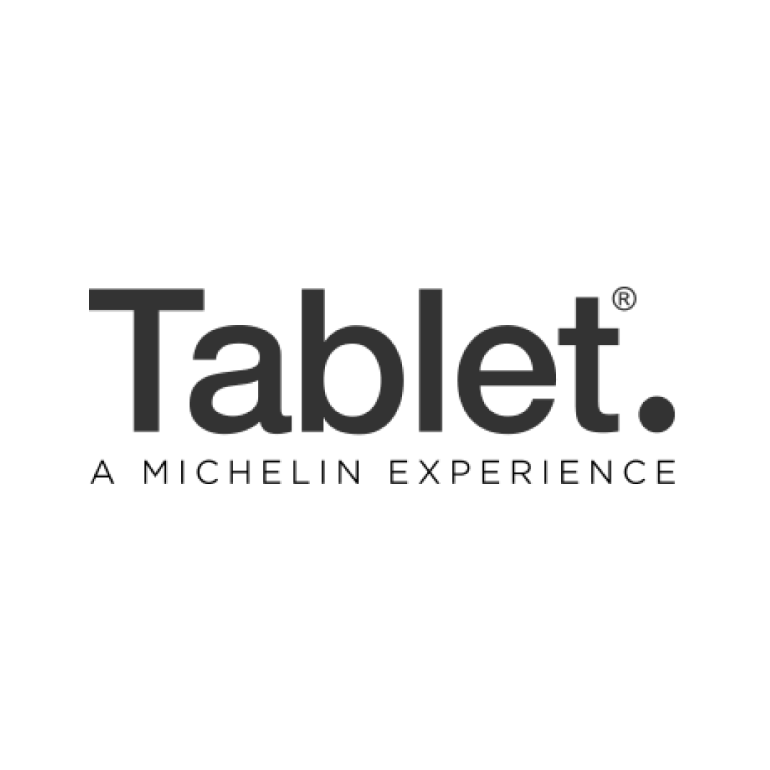 Black background with the word 'Tablet' in large, gray letters