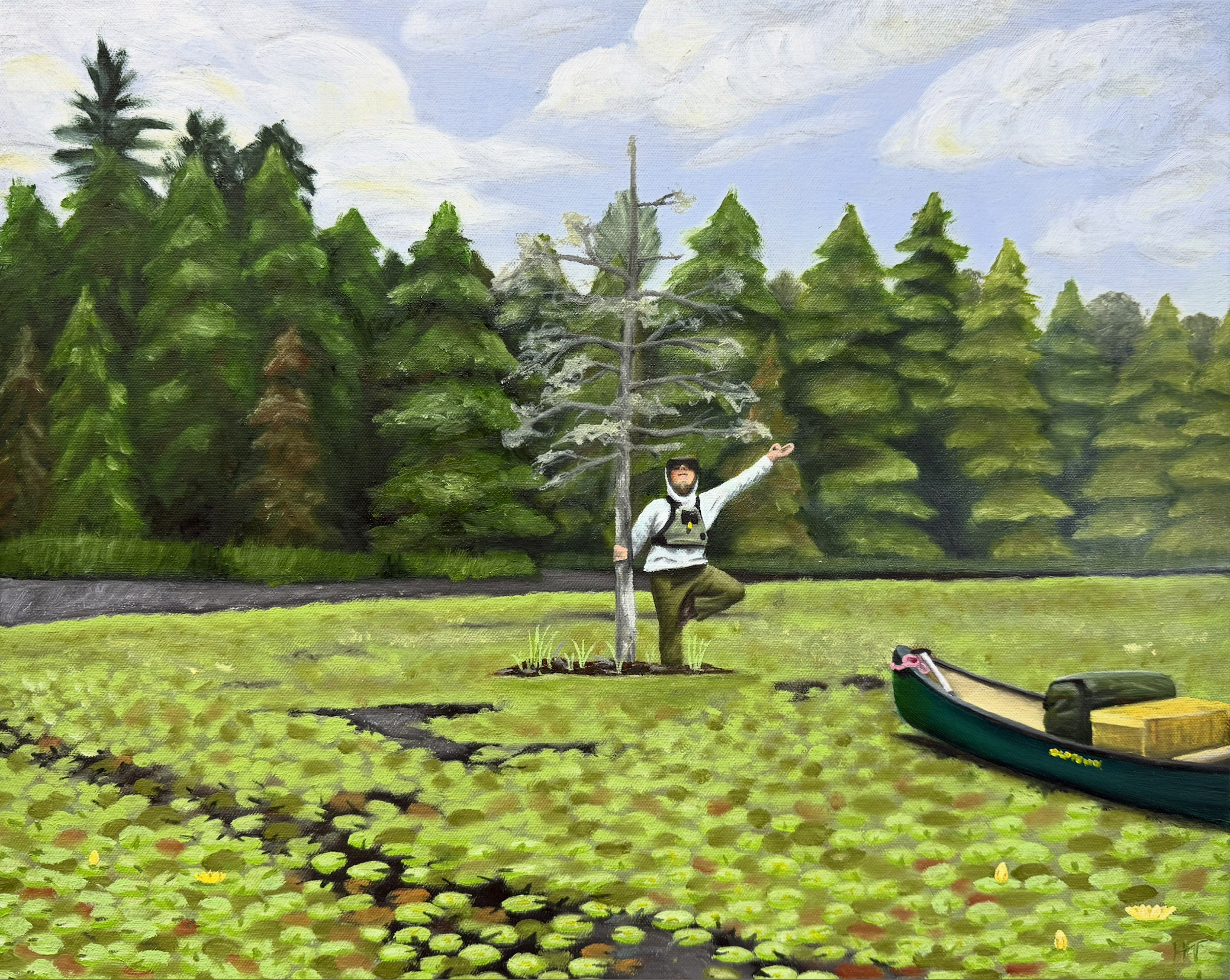 Tiny Little Island. 2025, Oil on canvas, 16”x 18”