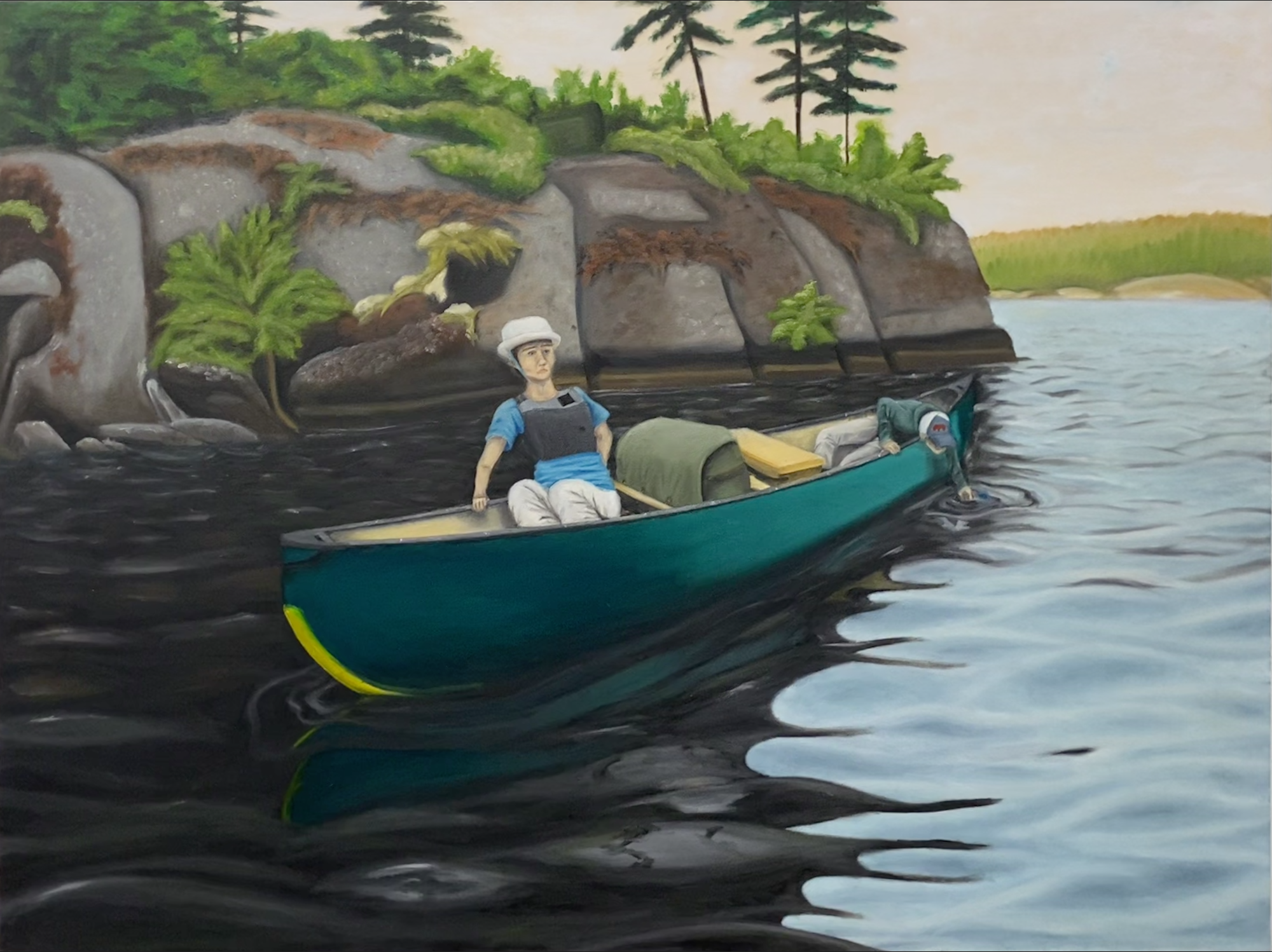 Lean Baby!. 2024, Oil on canvas, 36”x 48”
