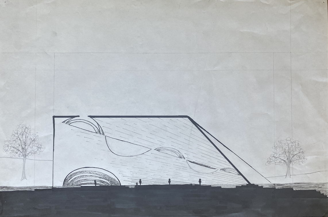 Sunlight Pools. 2023, Ink on paper,  14” x 22”