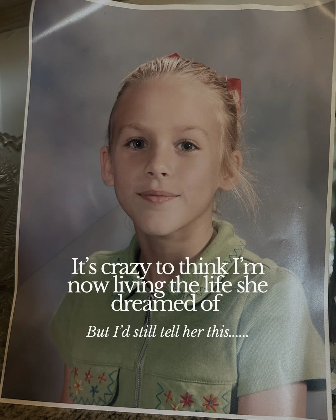 I wish I could go back in time and hug this girl.. 

Id pay a visit to that day in first grade Mrs Lipscomb yelled at her LOL #trauma 🤣🥊

But, I&rsquo;d love to tell her she was doing all the right things.. ❤️

🙏🏼