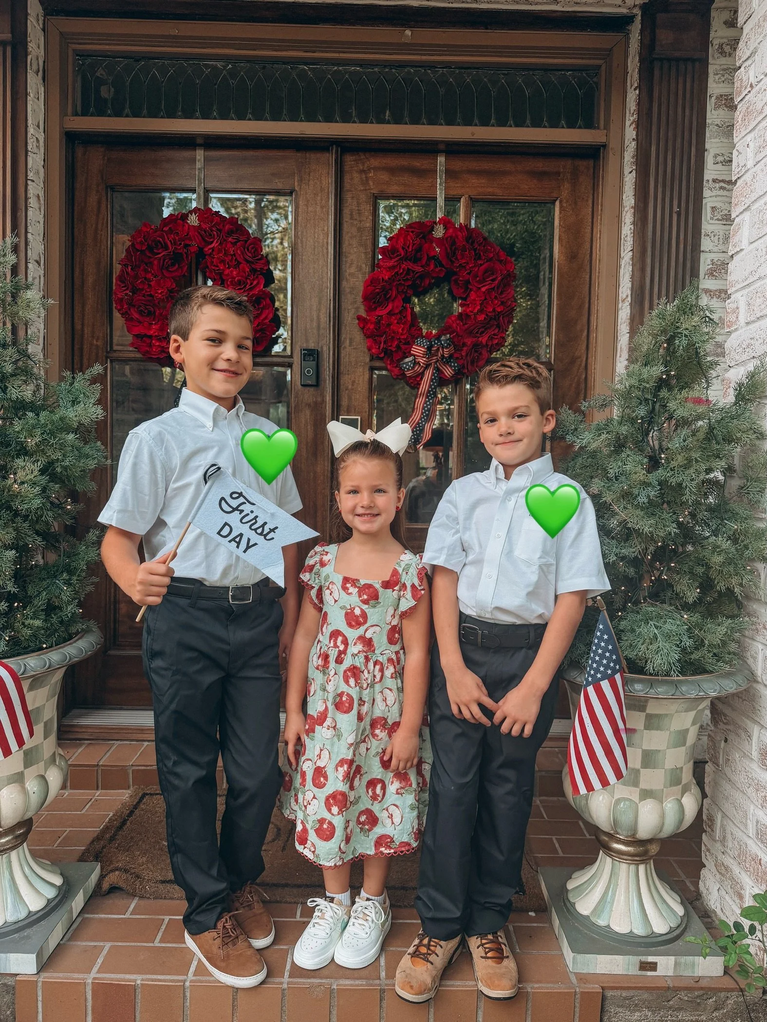 First official day back to school! 🏫 🍎✏️

Clyde is HILARIOUS - swipe to the end 😂

It was a long, wonderful, memory-making, travel loaded, summer&hellip;. 

There was so much preparation for this day lol. New uniforms because the boys exploded in 