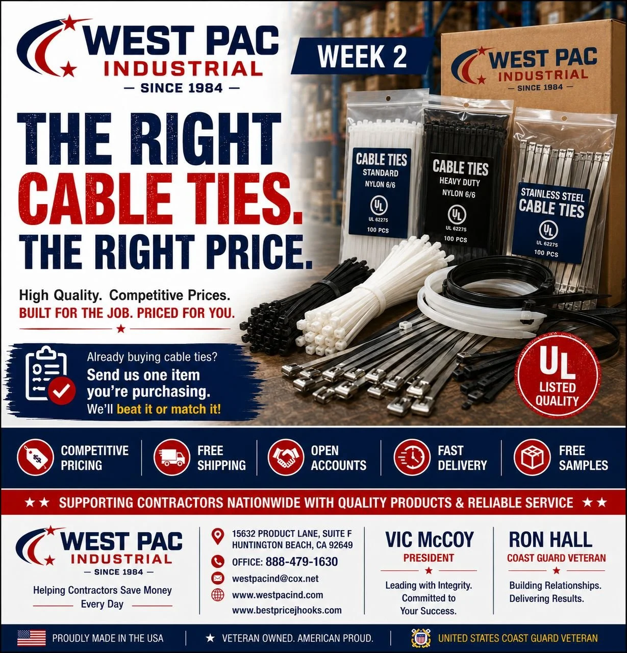 The Right Cable Ties. The Right Price.