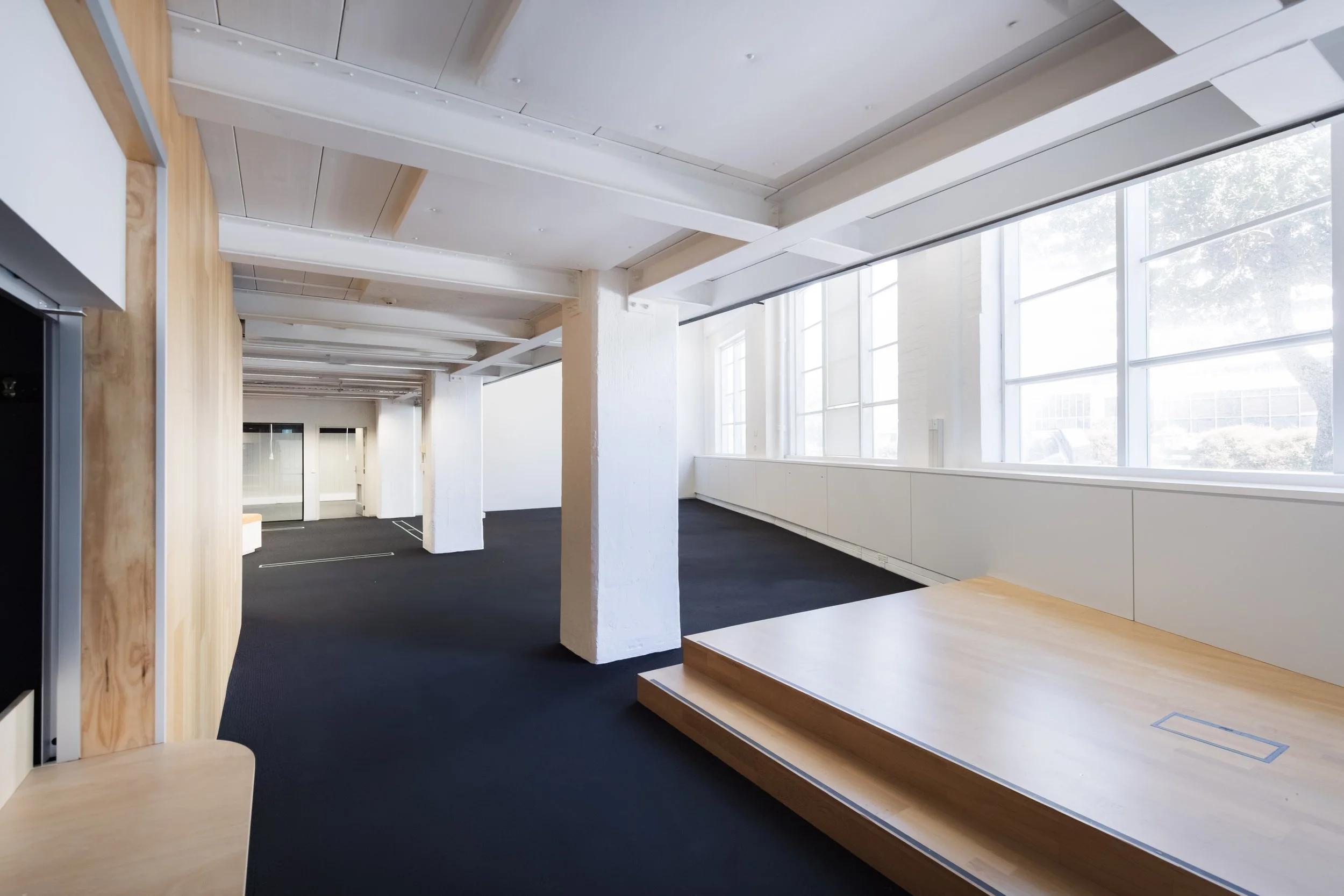 Wide shot from reception looking towards the Toi Aro Gallery