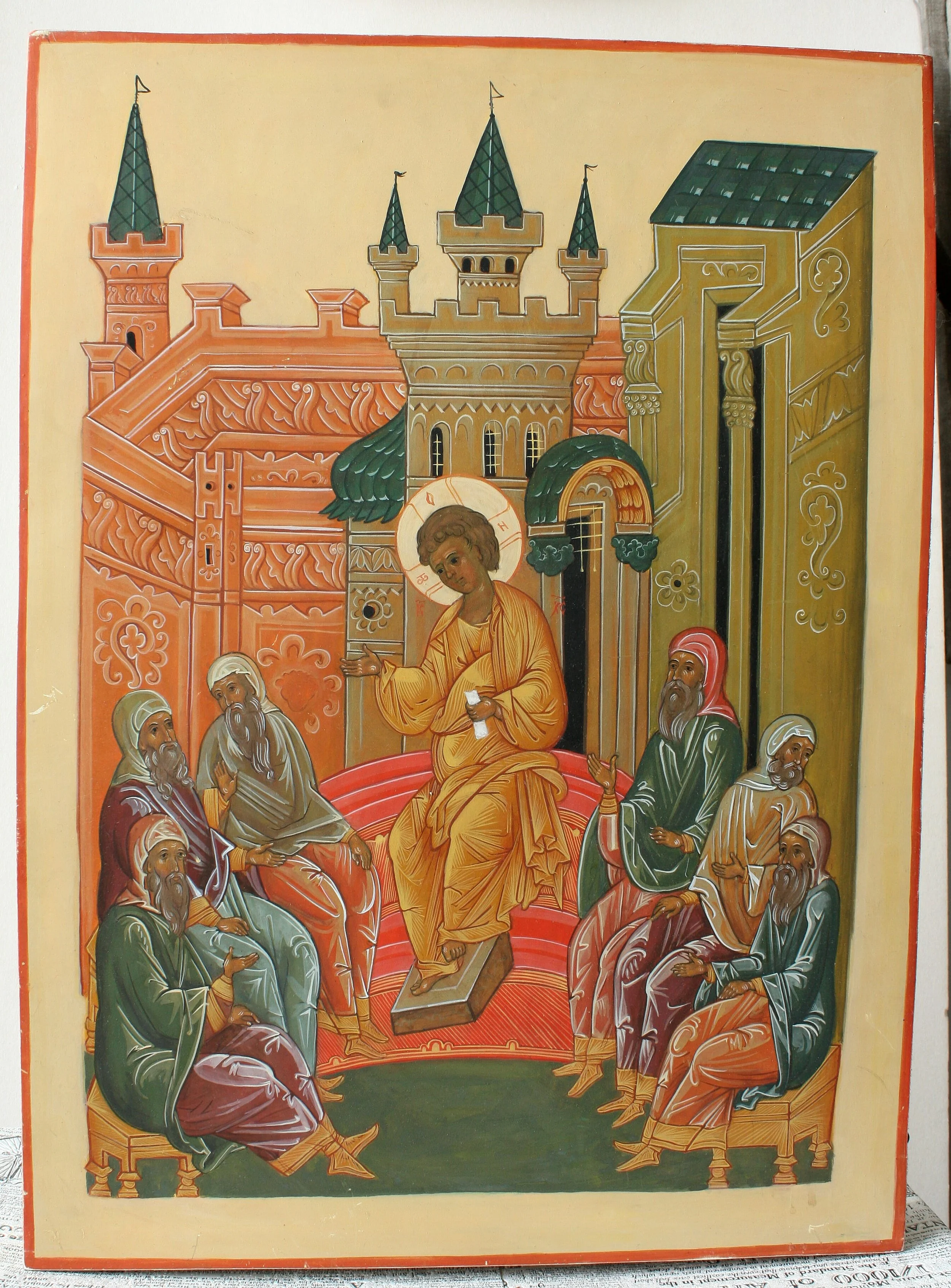 Copia del icono «Prepolovenie del Señor», 50 × 40 cm. Temple sobre tabla