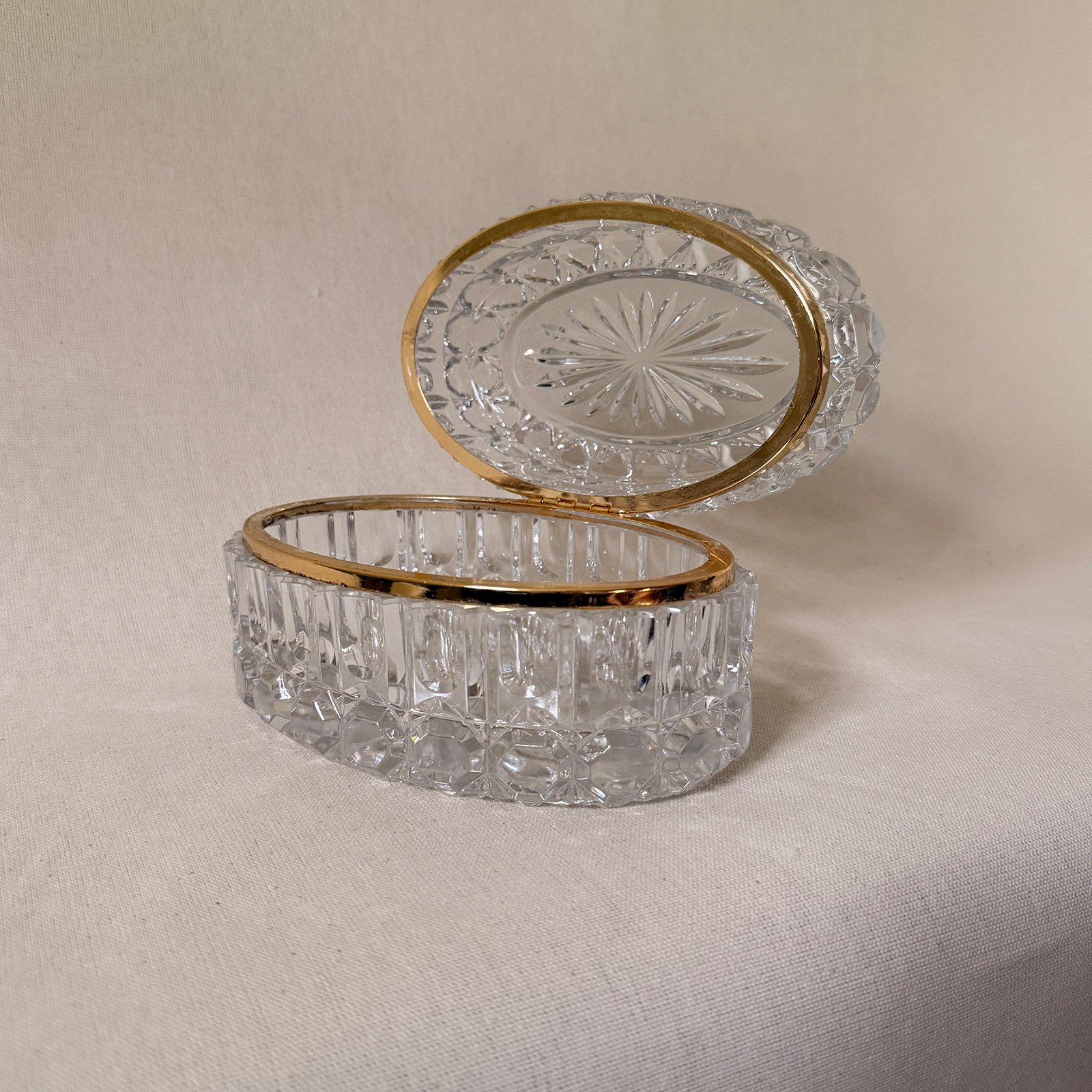 french cut crystal jewelry casket