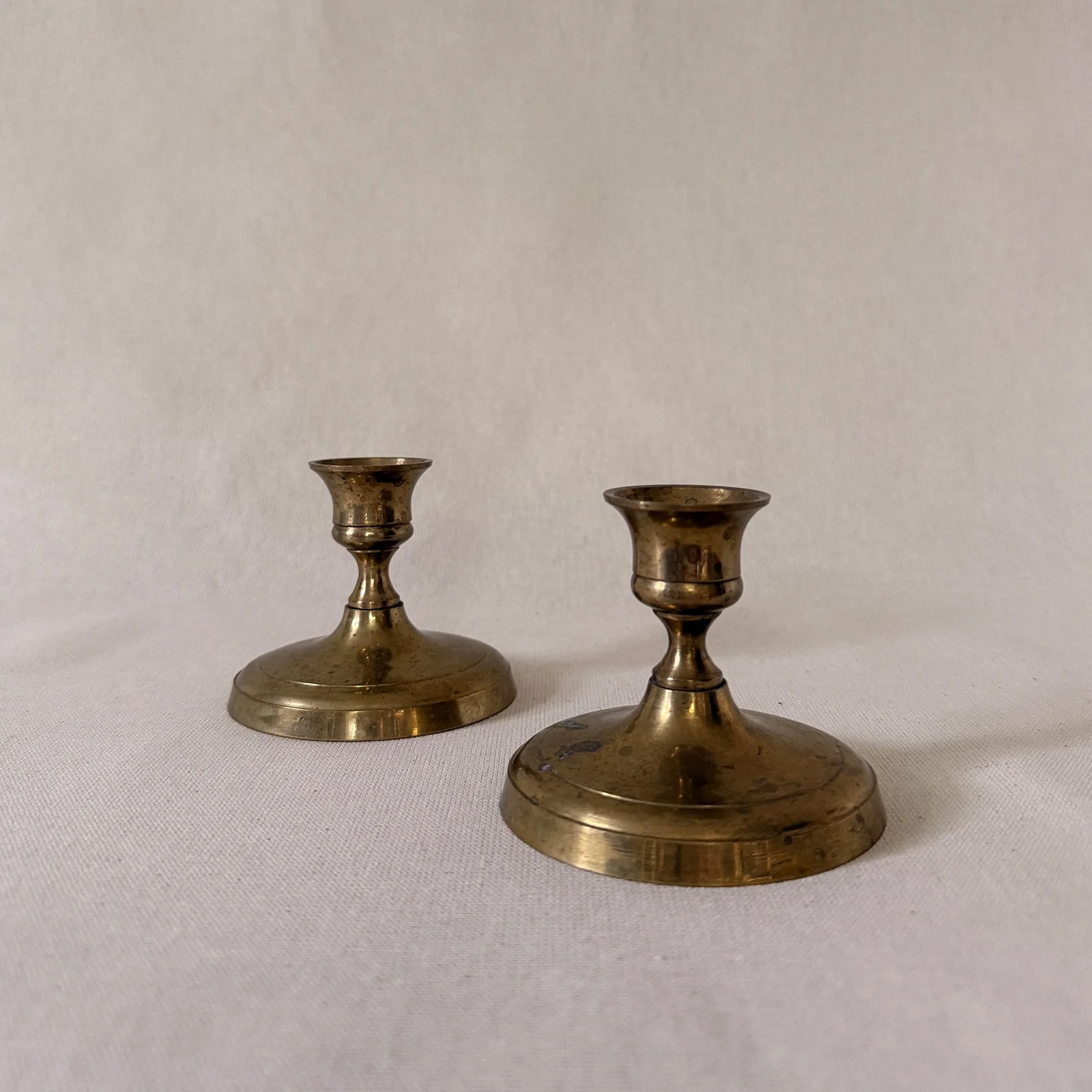 short brass candlesticks