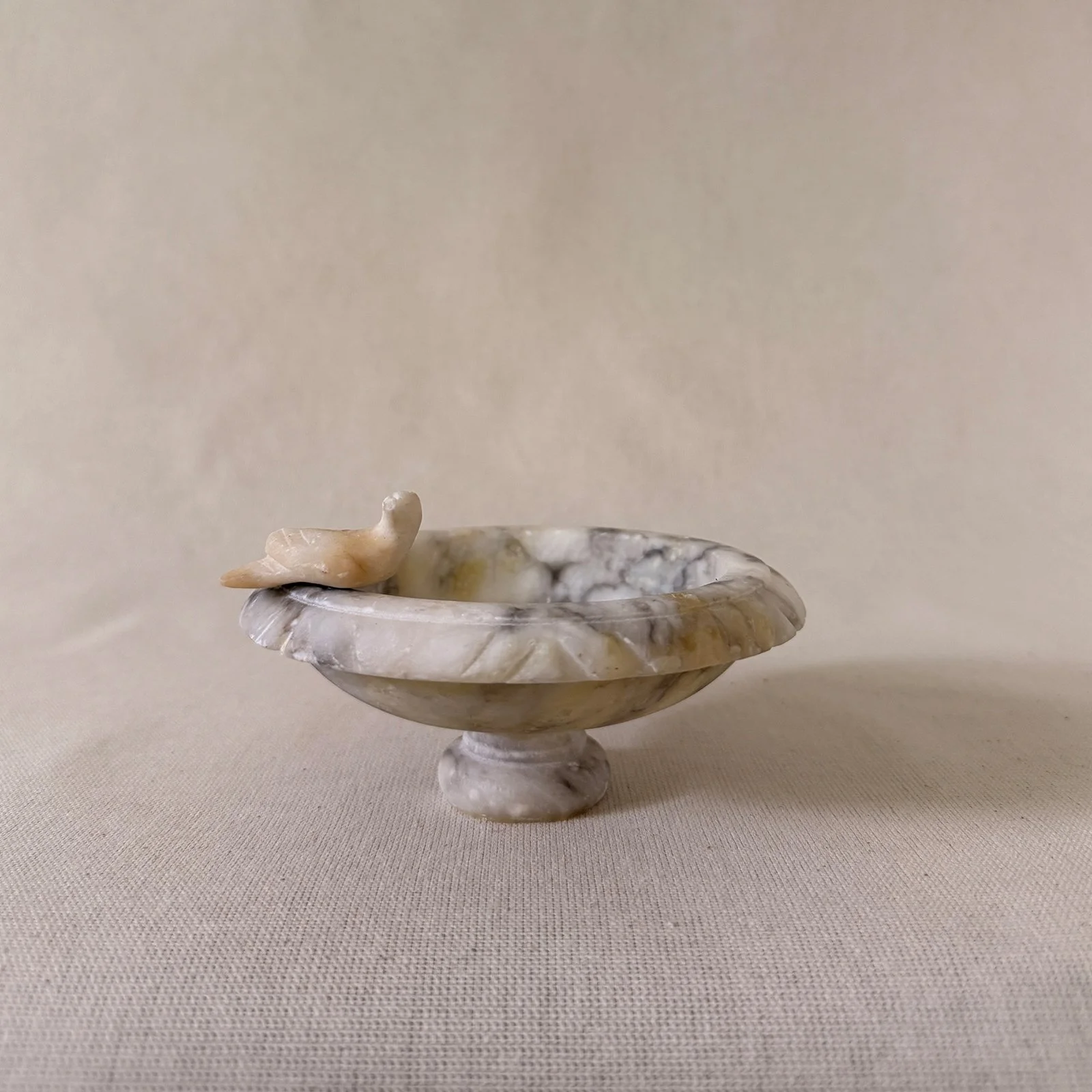 alabaster bird bath