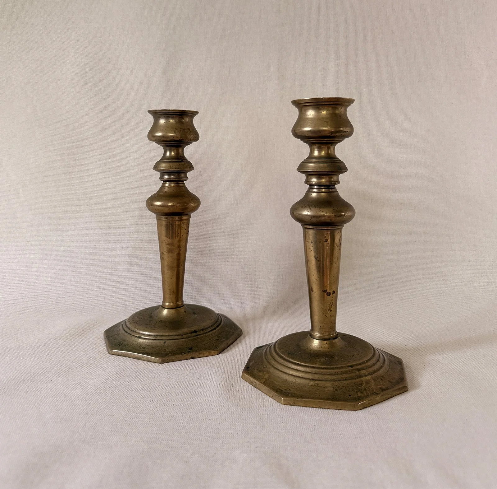 octagon brass candlesticks