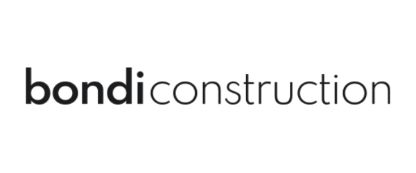 Bondi Construction logo with black text on a white background.