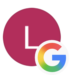 Google logo with a stylized orange and green circle.