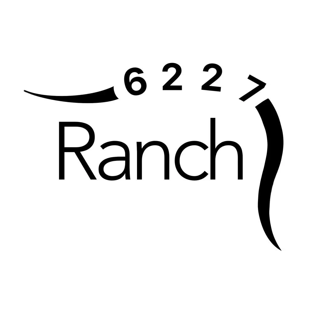 A logo with a speedometer graphic indicating a high level, with the word 'Ranch' underneath.