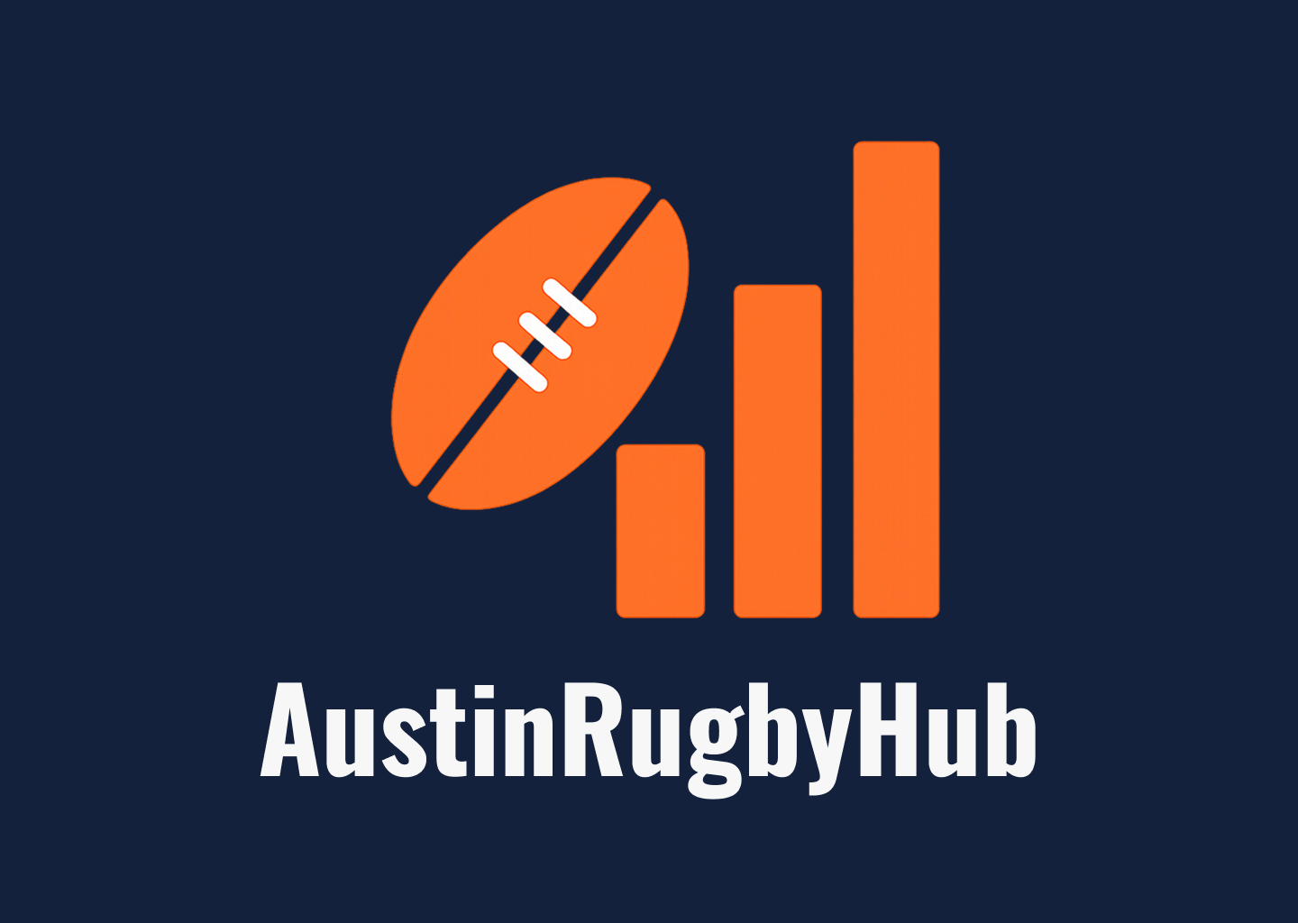 Logo with a football and a  graph.