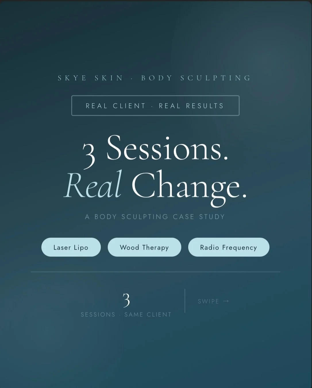 3 sessions. Same client. Zero surgery.

This is what happens when you stop guessing and start using a protocol that actually works with your body.

We did laser lipo to break up and liquefy stubborn fat, wood therapy to sculpt and move fluid out, and