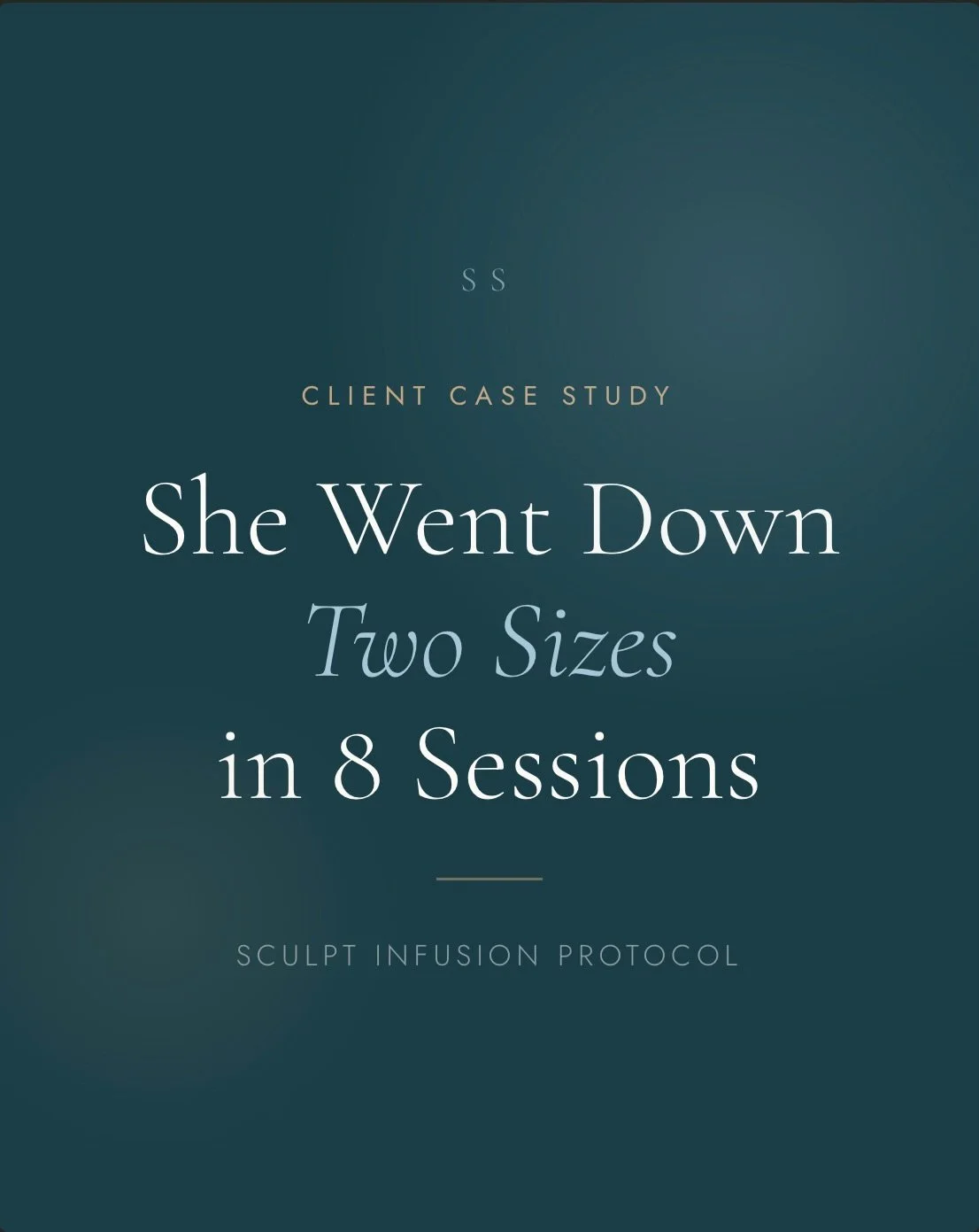 She came in feeling like her body wasn&rsquo;t responding &mdash; no matter what she did, nothing was moving.

Bloated. Sluggish. Stuck.

8 sessions of the Sculpt Infusion later &mdash; she went down two sizes and said something that stuck with me:
&