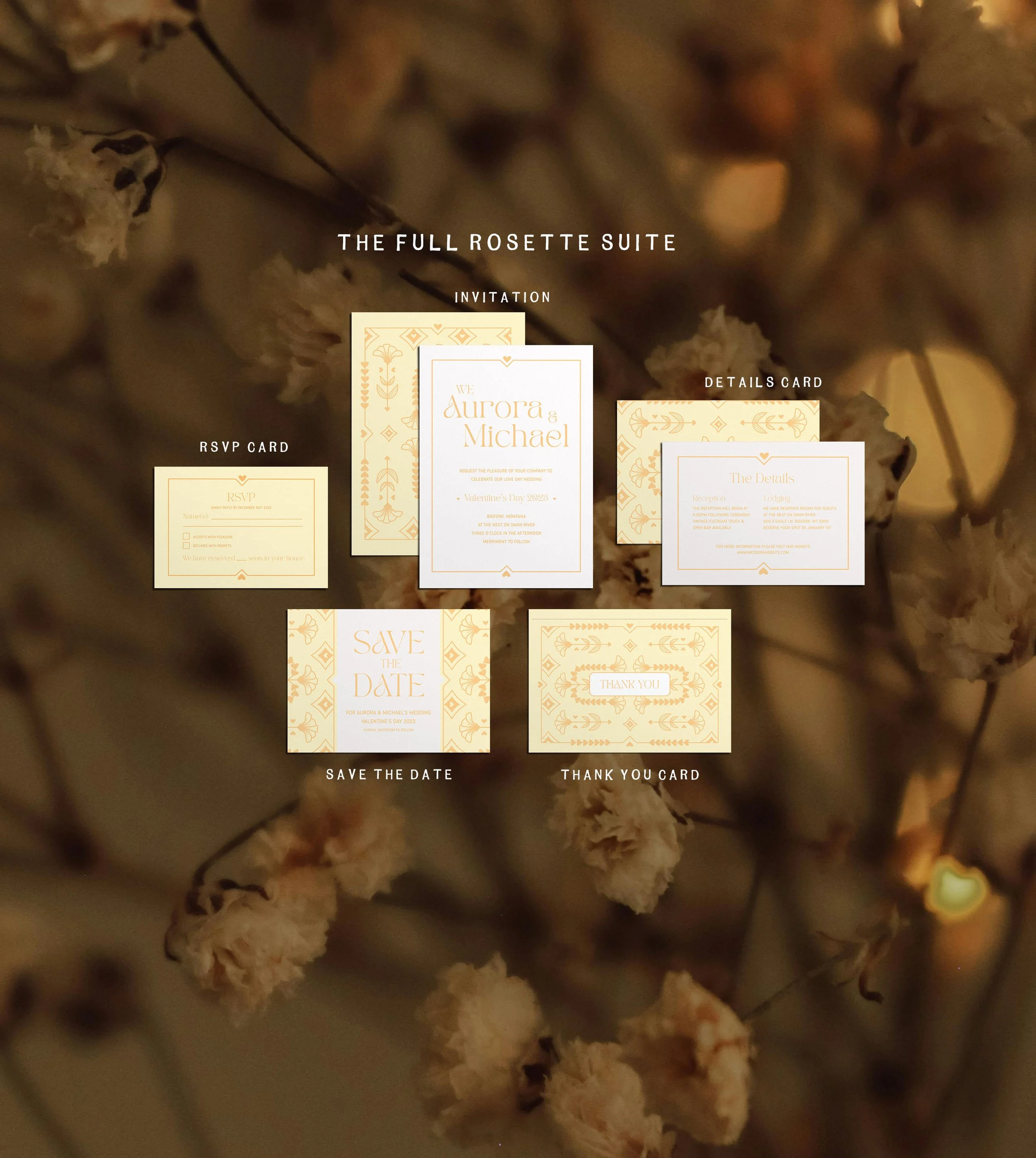 The Rosette Wedding Invitation Suite