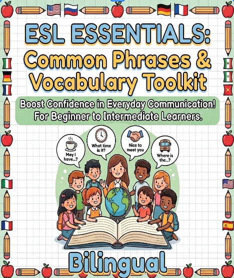 ESL Newcomer School Survival Vocabulary & Phrases | School Objects, Places & More