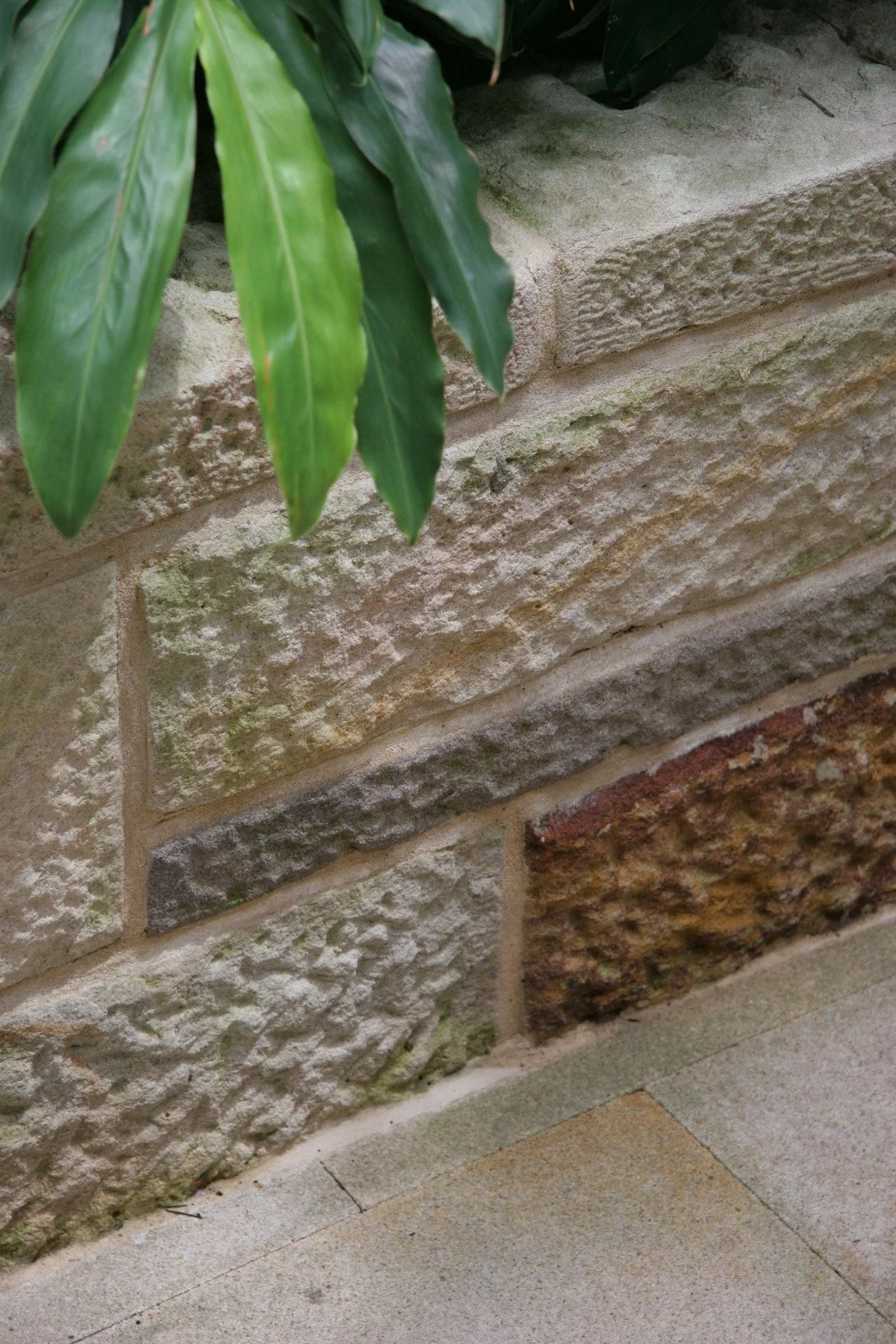 Pick-dressed sandstone structed in form
