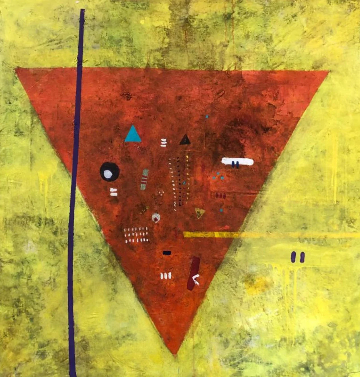 Thokozani Mthiyane
Canto Reprised I, 2025
From The Canto Series
oil and mixed media on canvas
55  x 59 in