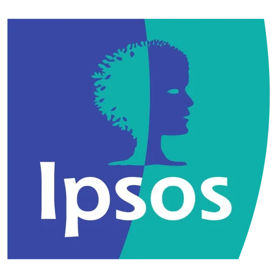 Ipsy logo with a silhouette of a woman's face in profile, split into two colors, blue and teal.