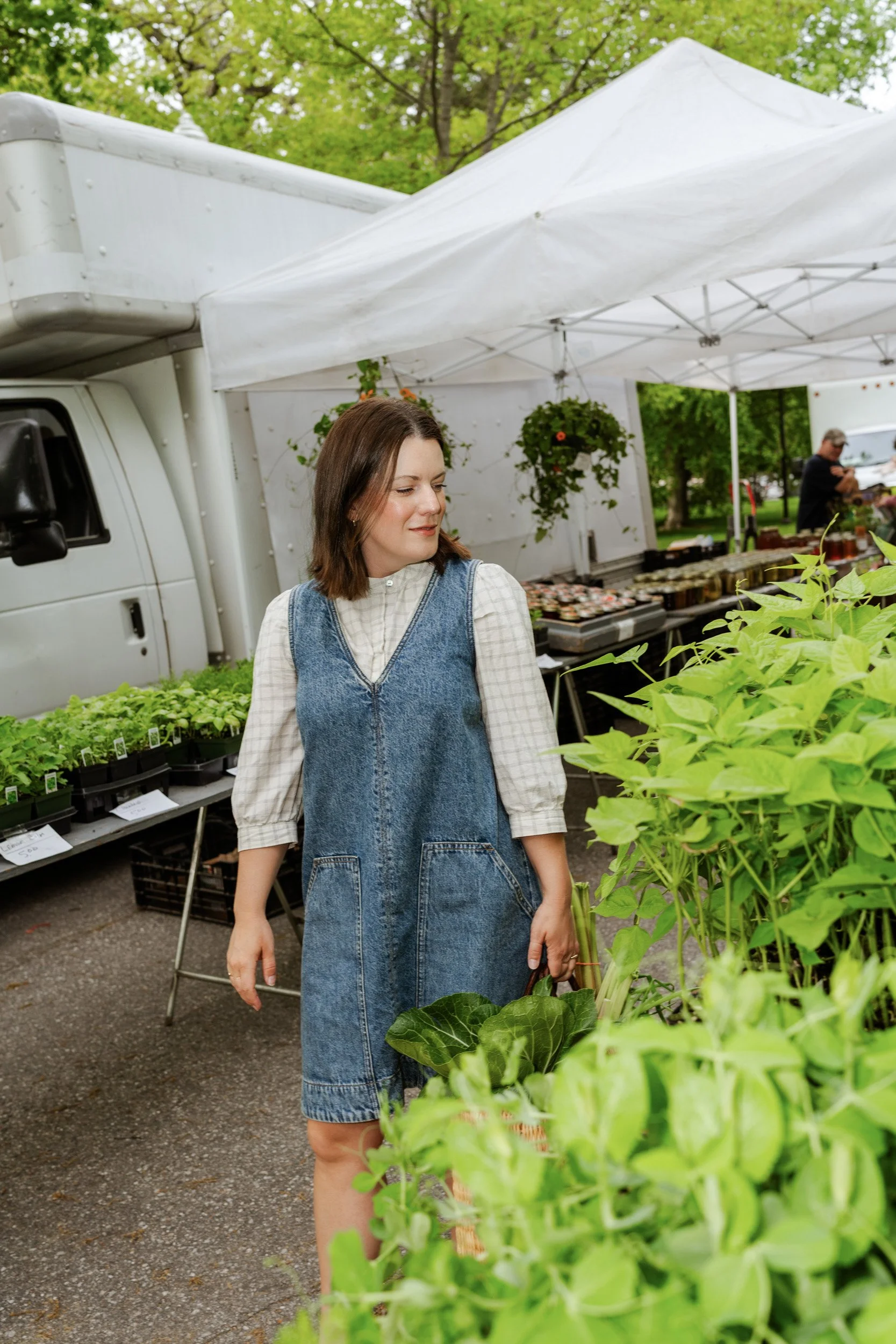 Meredith Brockington at the Portland Maine Farmer's Market