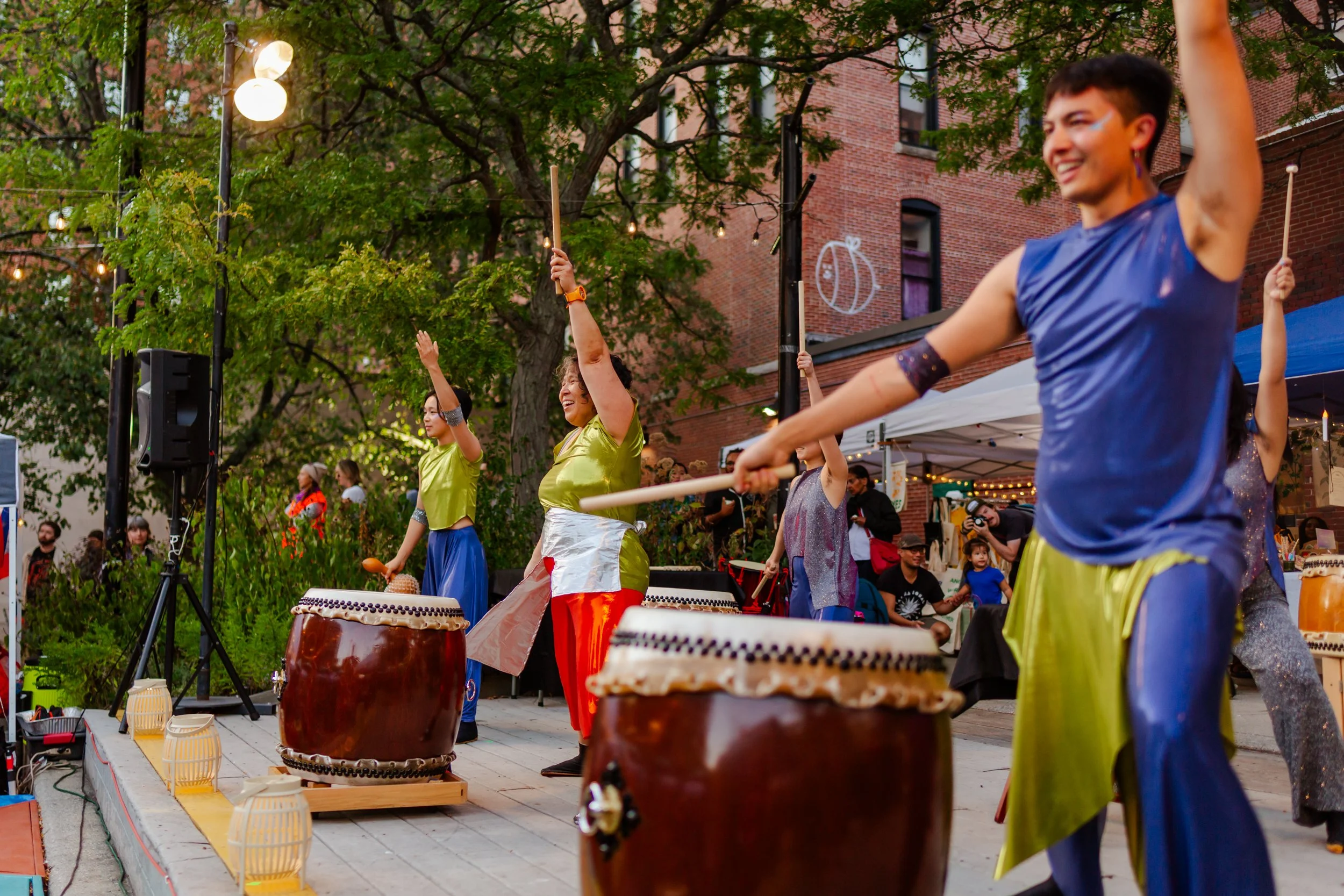 ShinDaiko Japanese Drummers at Tender Table Night Market
